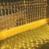 Strings LED Net Curtain Mesh Fairy String Light Christmas 3x2m 192Led Party Wedding Year Garland Outdoor Garden Decoration Tail Plug