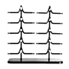 Sacchetti per gioielli 10 paia Espositori per occhiali da sole Scaffale a due file Scaffale multistrato Organizzatore stabile Negozio Negozio Contatore Casa Uso personale