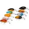 4,5cm 3,5g Crank Hook iscas duras iscas 10# ganchos agudos 9 cores Mistura de artes de pesca de plástico 9 peças / lote H-1