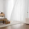 Tenda moderna tende trasparenti a croce bianca per soggiorno tende da pavimento per soffitto in tulle di lino spesso traslucido semplice giapponese per la casa