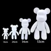 Novelty Games Graffiti Painted Fluid Violent Bear White Body Ornaments Diy Handmade Personalized Model Home Desktop Decoration Acces Dhkmd