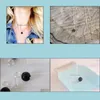 Arts And Crafts Fashion Sier Gold Color Round Natural Black Lava Stone Necklace Aromatherapy Essential Oil Diffuser For Women Jewelr Dhw0P