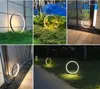 Ronde LED LAWN LAMP 15W Buiten Bollard Light AC85-265V DC12V Outdoor Circle Vloer Garden Courtyard Road Lighting