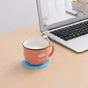 Tappetini da tavolo Modello Cartoon Riscaldatore USB Isolamento termico 90x90mm Tazza da caffè Tappetino riscaldante per latte caldo portatile carino