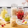 Butelki do przechowywania 1000 ml szklane pudełko gastronomiczne marynaty Kimchi Jar butelka do wina cukierki ziaren kawy