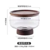 Plates Japanese-style Acacia Wood Glass Fruit Plate Living Room Candy Dried Wooden Storage Box Tall
