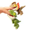 Cartoon Dinosaur Model Toy Borta Simulação de dedo Dinossauros Prank Trick Funny Toys Multi Joints Ação móvel flexível Tyrannosaurus REX Modelos de ornamentos