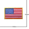 Amerikanische Flagge USA, hochwertige schwarze taktische Stickerei, Armeeabzeichen, Hakenschlaufe, Armband, 3D-Aufkleber zum Aufkleben auf Jacke, Rucksack, 235 g