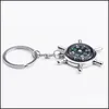 Ключевые кольца морской шляп Compass Compass Compase для автомобильных модных сплавов сплав с сплававеса.