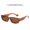 نظارة شمسية Vwktuun 2023 Retro Women Designer Designer Rectangle Colorful Sun Glasses Shades Small Frame Ladies Eyewear