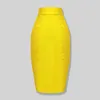 Kjolar som säljer 2023 knälängd kvinnor blyerts kjol rayon material mode röd blå svart gul kroppskon bandage grossist