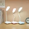 Tafellampen LED Bureau Lamp USB aangedreven licht aanraking dimmen draagbaar 3 kleuren steplein kabeltogbare oogbescherming slaapkamer bedkamer bed