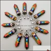 Kunst und Kunsthandwerk Naturstein Sechseck Prisma Charms Rosenquarz Tigerauge Opal Chakra Anhänger Kristallklar 7 Chakren Edelstein Fit Neckl Dhndv