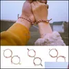 Charm Bracelets Men Women Magnetic Couple Bracelet Mutual Attraction Rope Braided Vows Of Eternal Love Distance Gifts Q120Fz Drop De Dh7Sj