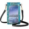 Sacs de soirée FORUDESIGNS Fleur de cerisier Peinture à l'huile Téléphone portable Femme Cuir PU Lady Sac à main Style artistique Messagers féminins Croix