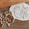 Baking Moulds Cartoon Christmas Cookie Embosser Cutter Xmas Tree Snowflake Gingerbread Man Elk Angel Shaped Fondant Cake Stamp Party