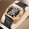 Wristwatches Relogio Masculino GUANQIN Mens Watches Top Business Cool Gear Quartz Clock Man Sport Leather Waterproof Wristwatch