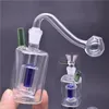 2pcs Br￻leur en verre Bong Bong Pi￨ces d'eau Horbandal Recycler Recycleur DAB GRANS Bongs pour herbe s￨che avec tuyaux et tuyaux de br￻leur d'huile m￢le de 10 mm