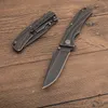Factory PriceK S1303 BW Assisted Flipper Folding Knife 8Cr13Mov Black Stone Wash Blade Stainless Steel Handle Outdoor EDC Pocket Knives With Retail Box