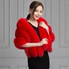 Szaliki 2023 Zimowe kobiety Faux Fur Owilowanie Paszmina Super Luksusowa Bride Shawl Wedding Party Walk Stole 165 40 cm YT14