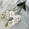 Decorative Flowers 2 Branch With Orchid Leaf Artificial Flower Phalaenopsis Fake Potted Plant Wedding Home Interior Decory Arrangement Prop