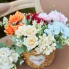 Decorative Flowers Artificial Flower Gardenia Silks For Wedding Decorations White Fake Fowers Table Home Vase Party DIY Gift Bouquet Events