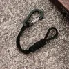 Keychains MKendn Mulitifuncional Carabiner Keychain Handmade Braed Water Bottle Banyard Esquadrão ao ar livre Paracord Cord titular presente