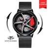 Wristwatches Mens Watches 3D Real Man Waterproof Rotate Rim Watch Spinning Men's Sports 360° Wheel For Men