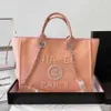 Women Luxury Handbags Designer Beach Bag Top Quality Fashion Knitting Purse Shoulder Large Tote With Chain Canvas Shopping bag3