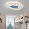 Luces de techo Habitación de los niños Lámpara de dormitorio Chica Dibujos animados creativos Iluminación minimalista moderna Lámparas de protección ocular para bebés LED