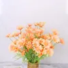 Flores decorativas grinaldas 5pcs/conjunto margarida artificial Bouquet Diy Vas