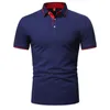 Men's Polos Polo Shirt Men Style Style Solid Color Business Fashion Casual Mangas curtas top