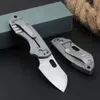 Factory Price CK5311 Pocket Folding Knife 8Cr13Mov Satin Blade Carbon Fiber & Stainless Steel Handle Outdoor Camping Hiking Survival Knives with Retail Box