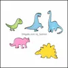 Pins Broches Mignon Dinosaure Broche Jaune Spinosaurus Dinosaures Émail Épinglette Badge Sac À Dos Chemise Col Décor Femmes Hommes Accès Dhmb9