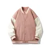 Jackets masculinos 2023 Men's Casual Baseball Uniform Youth Loose Cor Matching Stand Collar Casel