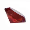 Lustre en cristal 100mm, 1 pièce, verre rouge multifacettes, diamant Fengshui, presse-papier pour ameublement de maison, cadeau d'anniversaire