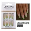 False Nails Nude Fake Long Ballerina Nail French Press On U Pattern Supplies For Professionals Manicure Shop 24pcs Set