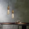 ペンダントランプレトロ電気めっきアルミニウムシャンデリアエジソン電池リビングルームキッチン家庭用ランプ装飾維持書