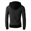 Men's Hoodies & Sweatshirts Zipper Sweatshirt Mens High Collar Long Sleeve Patchwork Slim Jacket Coat Male Tracksuit