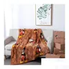 Blankets Four Seasons Soft Flannel Blanket Warm Sofa Nap Kids Adts Carpet Home Textiles Beddings Supplies 150X200Cm Drop Del Dh6X9