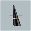 Jewelry Stand 10Pcs/Lots Fashion Mini Acrylic Finger Ring Holder Triangle Cone Display Shelf 0 T2 Drop Delivery Packaging Dhxyg