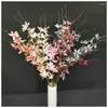Dekorativa blommor 8 gafflar dianthus konstgjorda siden blommor hem trädgård blommor arrangemang bröllop hall dekoration falsk