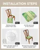 Chair Covers Forest Green Plant Leaves Seat Cushion Stretch Dining Cover Slipcovers For Home El Banquet Living Room