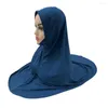 Vêtements ethniques Femmes musulmanes Hijab Overhead Khimar Écharpe One Piece Amira Islamique Foulard Wrap Turban Pull Prêt à porter des couvre-chefs