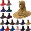 Vêtements ethniques Femmes musulmanes Hijab Overhead Khimar Écharpe One Piece Amira Islamique Foulard Wrap Turban Pull Prêt à porter des couvre-chefs