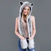 Beanies Beanie/Skull Caps Cartoon Animal Plush Beanie Fleece Winter Warm Fluffy Hooded Cap Earmuff Hat1 Wend22