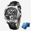 ساعة Wristwatches Relogios Masculinos 2023 Pindu Design Mens Watchessapphire Glass Top Machine Watch Men Clock Miyota 8215 Box