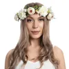 Kopfbedeckungen für Damen und Mädchen, Party, Blumenkrone, Rosen-Stirnbänder, Feenblumen-Haarbänder für Strand, Reisen, Haarschmuck, Kopfbedeckung