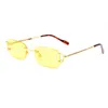 Vintage Designer lunettes de soleil femmes hommes marque Design lunettes de soleil Carti lunettes à la mode ronde ovale sans cadre lunettes unisexe hommes femme Gafa Hppn