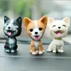 Interior Decorations Car Ornaments Resin Cute Nodding Dog Decor Doll Automobile Decoration Shake Head Bobblehead Figure Toys